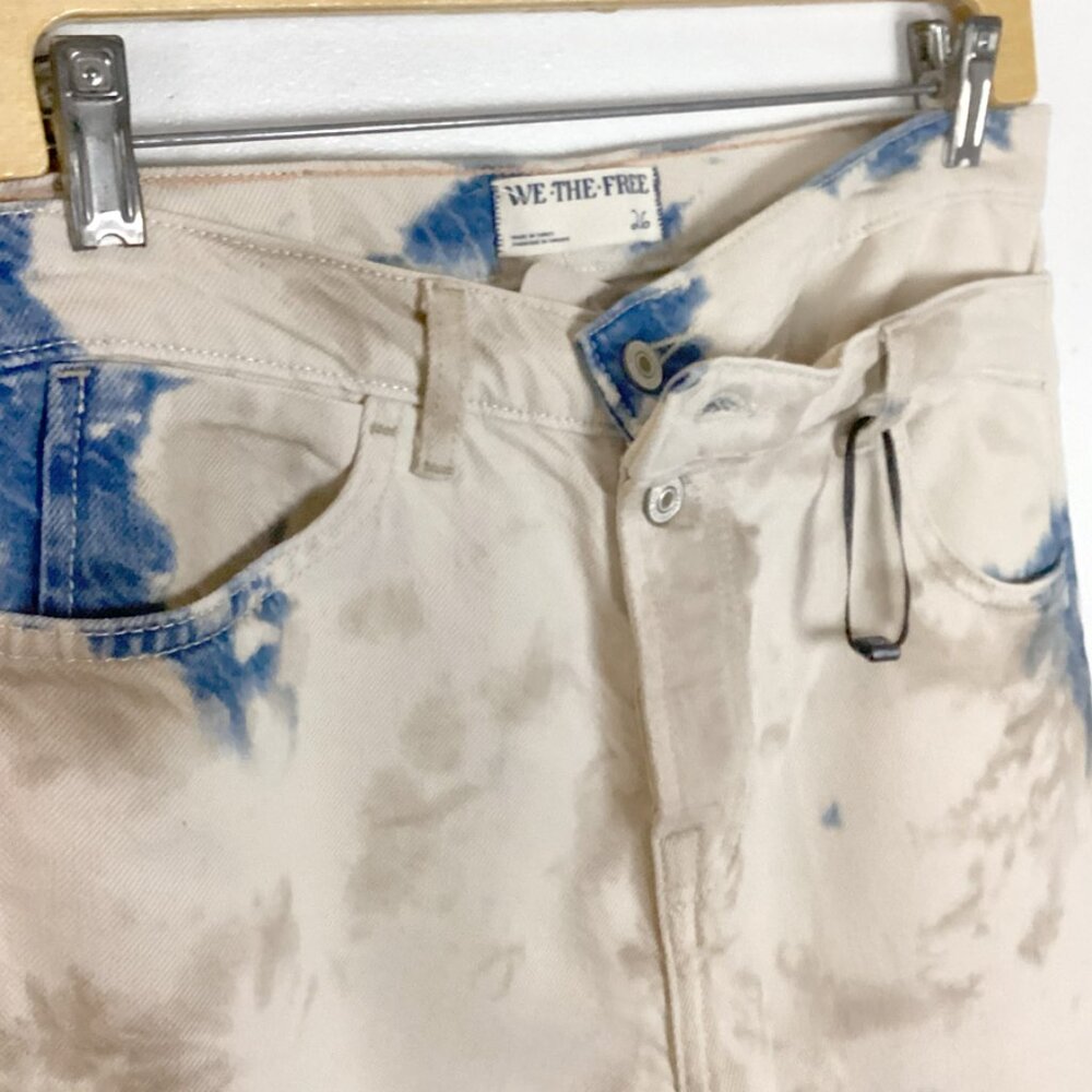 We the Free Baykan Denim Slim Straight Boyfriend Tie Dyed Denim Jeans - Picture 2 of 11